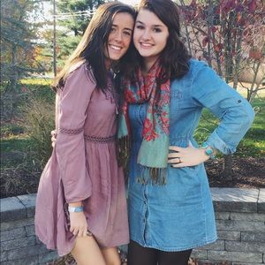 Forever 21 Purple High Neck Dress